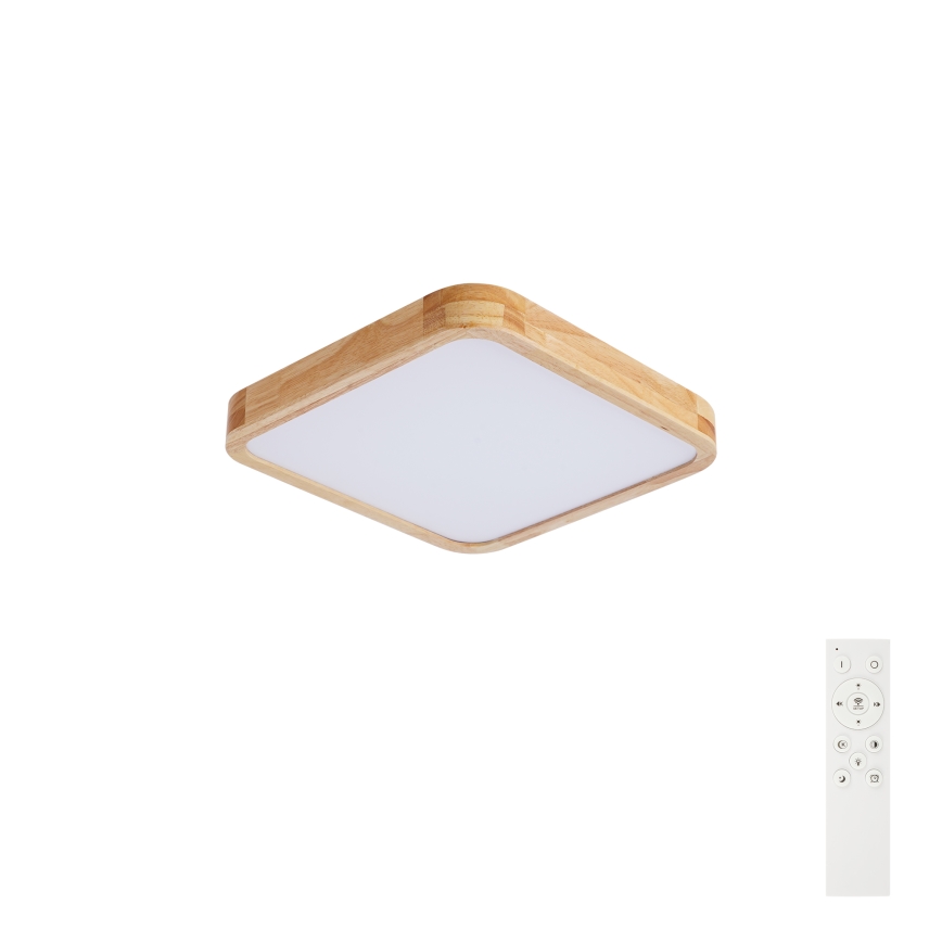 Brilagi - LED Stmívatelné stropní svítidlo WOODLINE SQUARE LED/48W/230V 3000-6000K dub 40x40 cm + dálkové ovládání