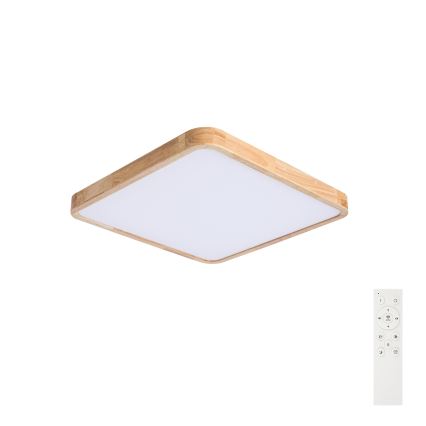 Brilagi - LED Stmívatelné stropní svítidlo WOODLINE SQUARE LED/80W/230V 3000-6000K dub 60x60 cm + dálkové ovládání