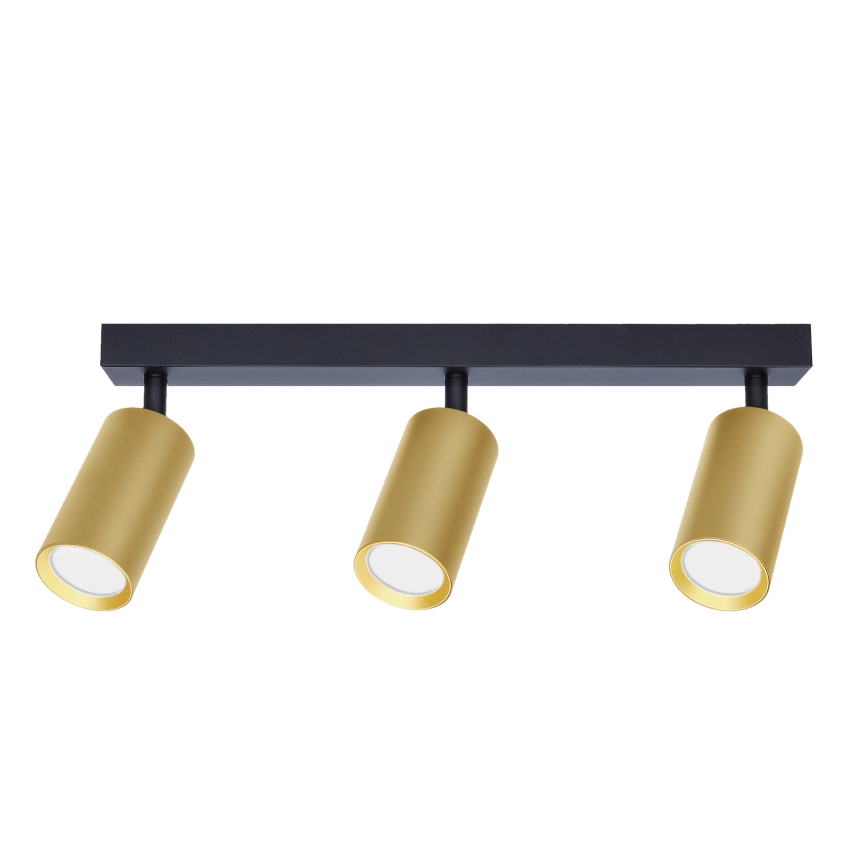 Brilagi - LED RGBW Stmívatelné bodové svítidlo SELE GOLDEN 3xGU10/4,8W/230V 3000K černá/zlatá + dálkové ovládání
