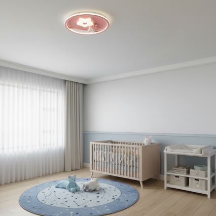 Brilagi - LED Stmívatelné dětské stropní svítidlo BUNNY LED/83W/230V 3000-6000K pr. 49 cm + dálkové ovládání
