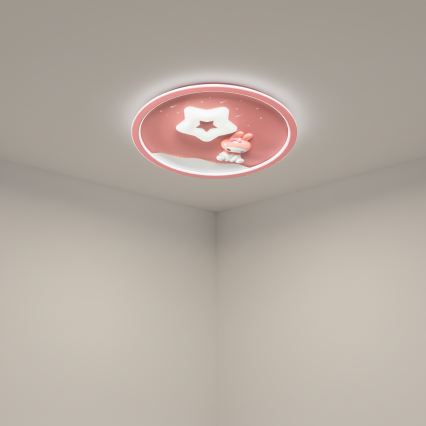 Brilagi - LED Stmívatelné dětské stropní svítidlo BUNNY LED/83W/230V 3000-6000K pr. 49 cm + dálkové ovládání