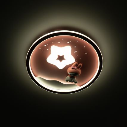 Brilagi - LED Stmívatelné dětské stropní svítidlo BUNNY LED/83W/230V 3000-6000K pr. 49 cm + dálkové ovládání