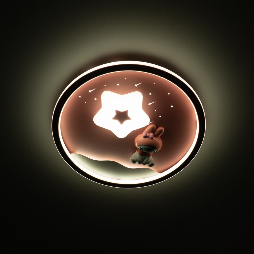 Brilagi - LED Stmívatelné dětské stropní svítidlo BUNNY LED/83W/230V 3000-6000K pr. 49 cm + dálkové ovládání