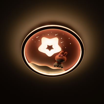 Brilagi - LED Stmívatelné dětské stropní svítidlo BUNNY LED/83W/230V 3000-6000K pr. 49 cm + dálkové ovládání