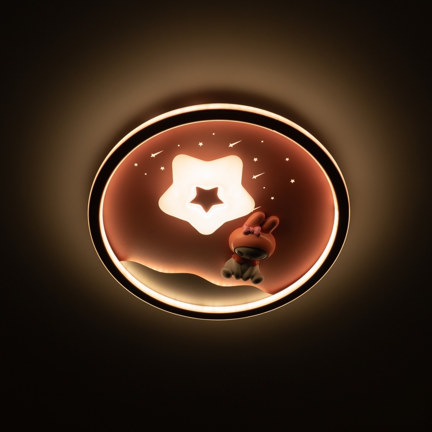 Brilagi - LED Stmívatelné dětské stropní svítidlo BUNNY LED/83W/230V 3000-6000K pr. 49 cm + dálkové ovládání