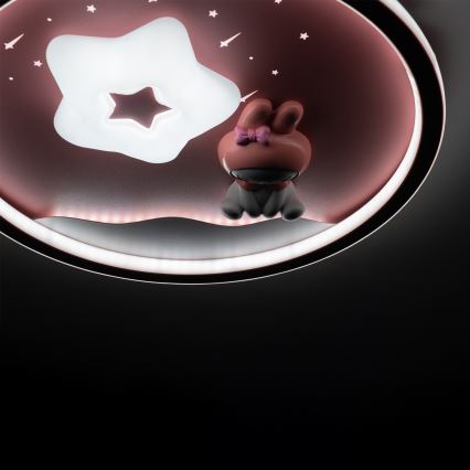 Brilagi - LED Stmívatelné dětské stropní svítidlo BUNNY LED/83W/230V 3000-6000K pr. 49 cm + dálkové ovládání