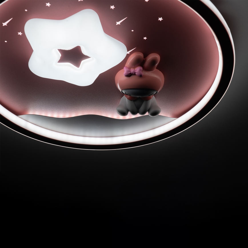 Brilagi - LED Stmívatelné dětské stropní svítidlo BUNNY LED/83W/230V 3000-6000K pr. 49 cm + dálkové ovládání