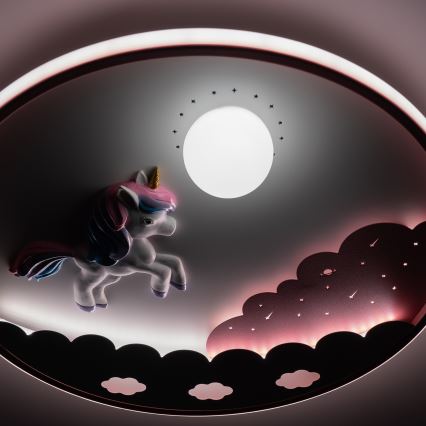 Brilagi - LED Stmívatelné dětské stropní svítidlo UNICORN LED/68W/230V 3000-6000K pr. 49 cm + dálkové ovládání