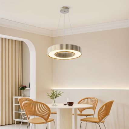 Brilagi - LED Stmívatelný lustr na lanku LUMIX LED/48W/230V 3000-6000K béžová pr. 50 cm + dálkové ovládání