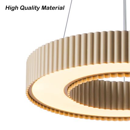 Brilagi - LED Stmívatelný lustr na lanku LUMIX LED/48W/230V 3000-6000K béžová pr. 50 cm + dálkové ovládání