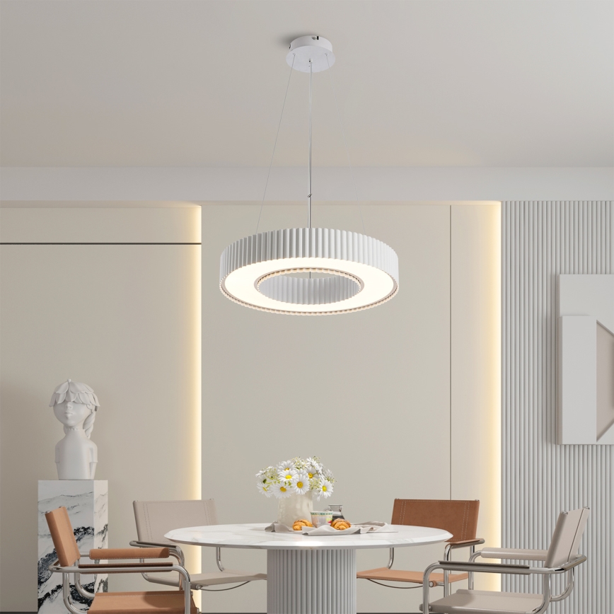 Brilagi - LED Stmívatelný lustr na lanku LUMIX LED/48W/230V 3000-6000K bílá pr. 50 cm + dálkové ovládání