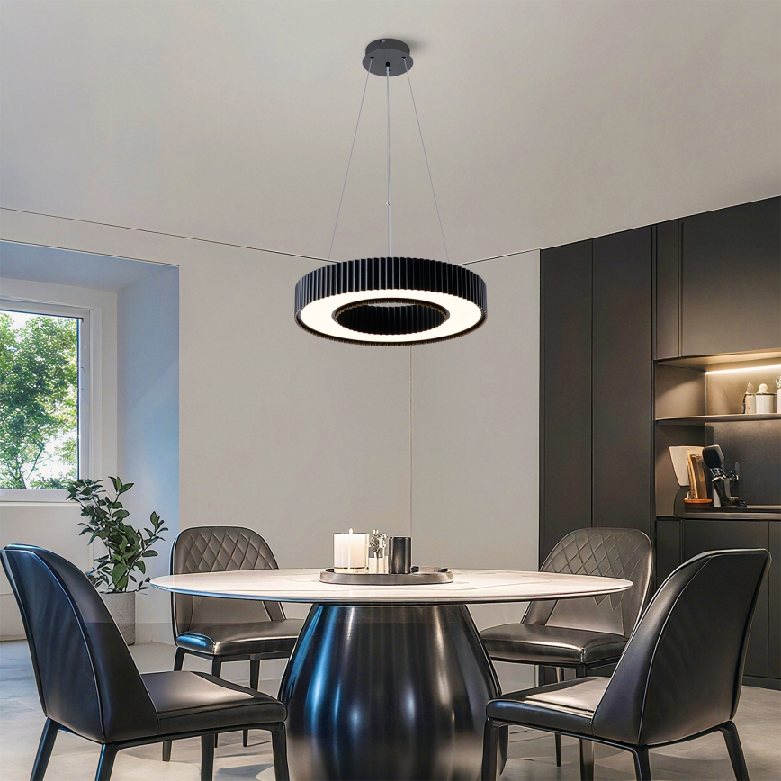 Brilagi - LED Stmívatelný lustr na lanku LUMIX LED/48W/230V 3000-6000K černá pr. 50 cm + dálkové ovládání