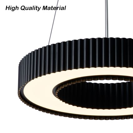 Brilagi - LED Stmívatelný lustr na lanku LUMIX LED/48W/230V 3000-6000K černá pr. 50 cm + dálkové ovládání