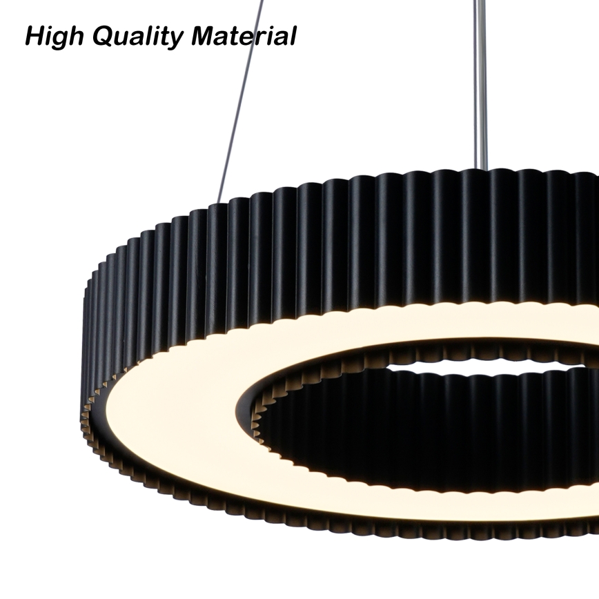 Brilagi - LED Stmívatelný lustr na lanku LUMIX LED/48W/230V 3000-6000K černá pr. 50 cm + dálkové ovládání