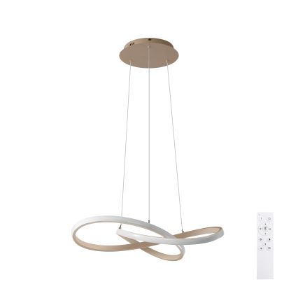 Brilagi - LED Stmívatelný lustr na lanku INFINITY LED/55W/230V 3000-6000K 50x50 cm béžová + dálkové ovládání
