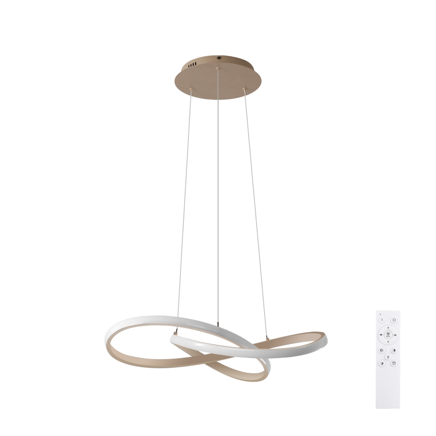 Brilagi - LED Stmívatelný lustr na lanku INFINITY LED/55W/230V 3000-6000K 50x50 cm béžová + dálkové ovládání
