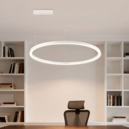 Brilagi - LED Stmívatelný lustr na lanku PORTOFINO LED/60W/230V 3000-6000K pr. 80 cm bílá + dálkové ovládání