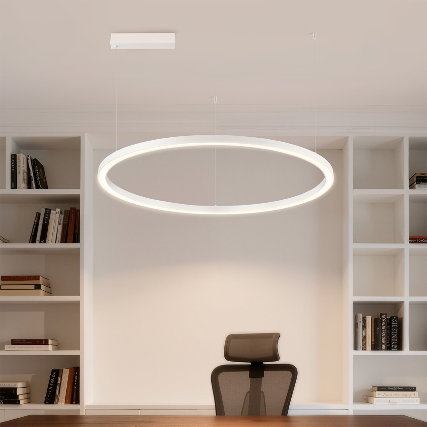 Brilagi - LED Stmívatelný lustr na lanku PORTOFINO LED/60W/230V 3000-6000K pr. 80 cm bílá + dálkové ovládání