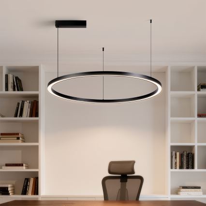 Brilagi - LED Stmívatelný lustr na lanku PORTOFINO LED/60W/230V 3000-6000K pr. 80 cm černá + dálkové ovládání