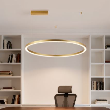 Brilagi - LED Stmívatelný lustr na lanku PORTOFINO LED/60W/230V 3000-6000K pr. 80 cm zlatá + dálkové ovládání