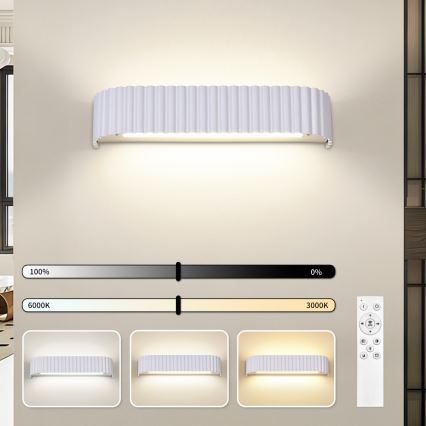 Brilagi - LED Stmívatelné nástěnné svítidlo FALCON MODERN LED/14W/230V 3000-6000K 40 cm bílá + dálkové ovládání