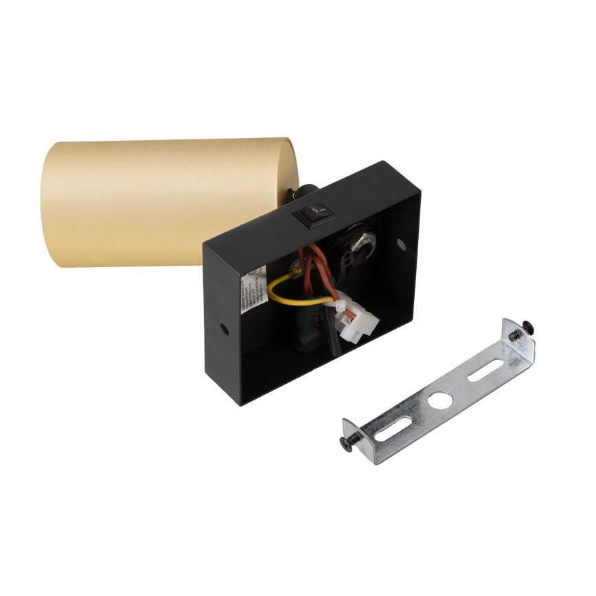 Brilagi - LED RGBW Stmívatelné nástěnné bodové svítidlo s vypínačem SELE 1xGU10/4,8W/230V 3000K černá/zlatá + dálkové ovládání