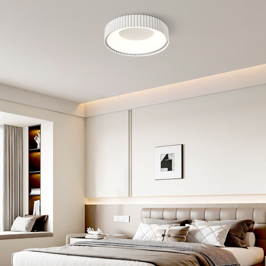 Brilagi - LED Stmívat. stropní svítidlo FALCON MODERN LED/30W/230V 3000-6000K 40 cm bílá + dálkové ovládání