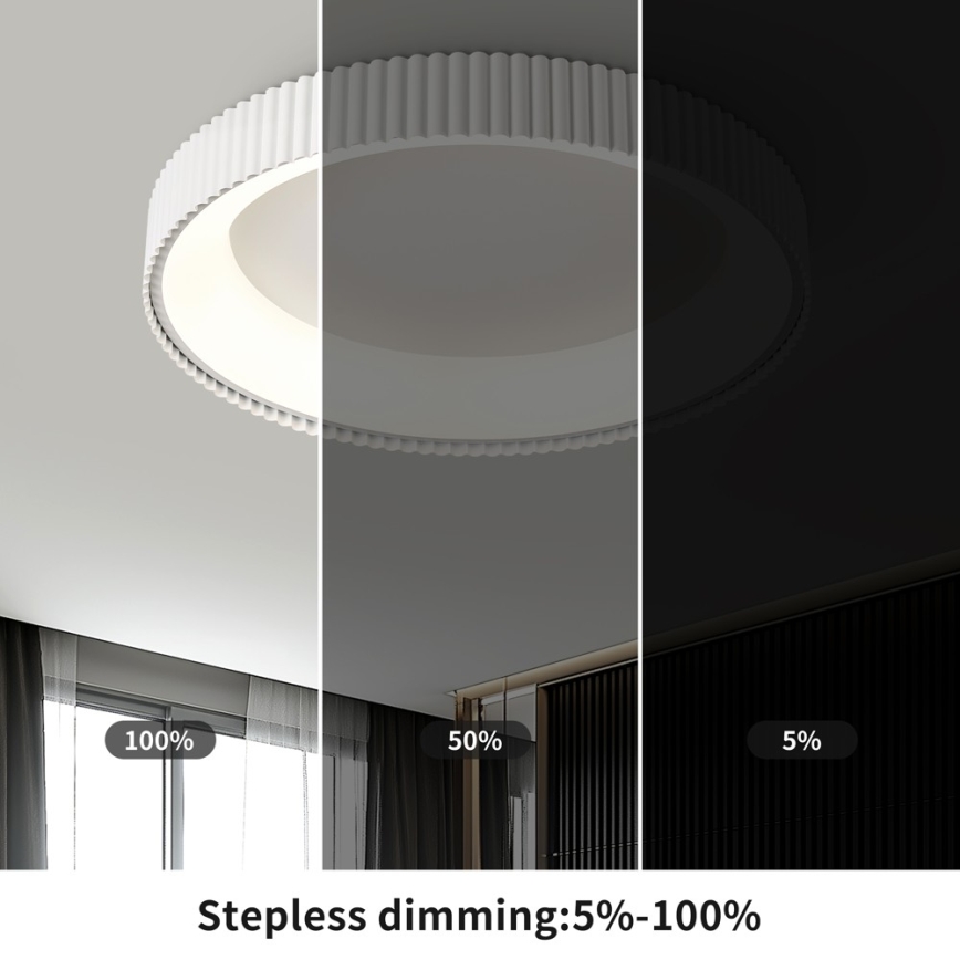 Brilagi - LED Stmívatelné stropní svítidlo FALCON MODERN LED/54W/230V 3000-6000K 60 cm bílá + dálkové ovládání