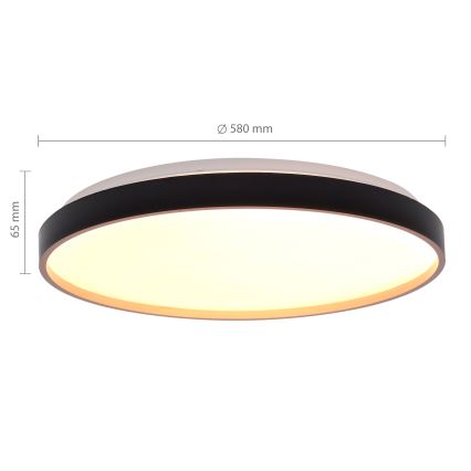 Brilagi - LED Stmívatelné stropní svítidlo CALA LED/60W/230V 3000-6500K pr. 58 cm + dálkové ovládání