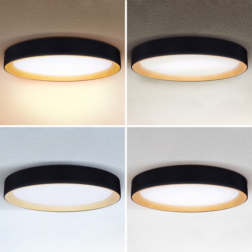 Brilagi - LED Stmívatelné stropní svítidlo LARIOS LED/72W/230V 3000-6500K černá pr. 59 cm + dálkové ovládání