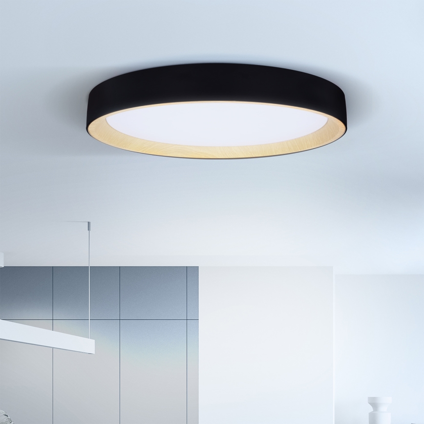 Brilagi - LED Stmívatelné stropní svítidlo LARIOS LED/72W/230V 3000-6500K černá pr. 59 cm + dálkové ovládání