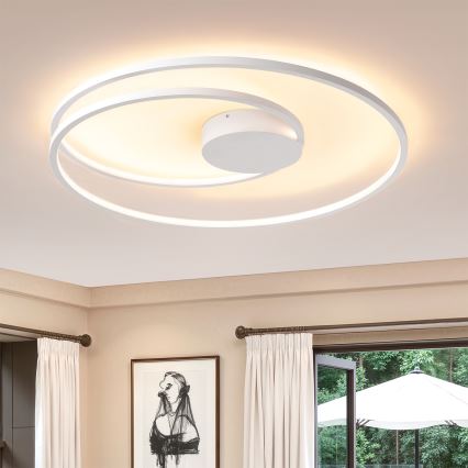 Brilagi - LED Stmívatelné stropní svítidlo TWISTER LED/105W/230V 3000-6000K pr. 100 cm bílá + dálkové ovládání