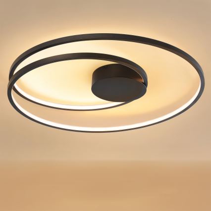 Brilagi - LED Stmívatelné stropní svítidlo TWISTER LED/105W/230V 3000-6000K pr. 100 cm černá + dálkové ovládání