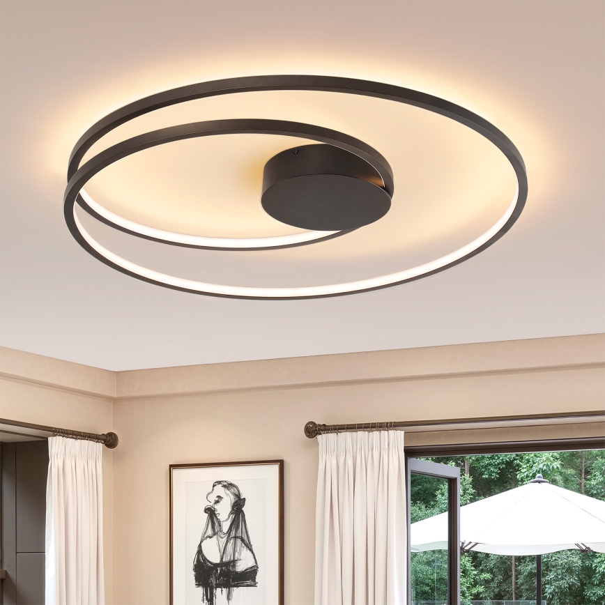 Brilagi - LED Stmívatelné stropní svítidlo TWISTER LED/105W/230V 3000-6000K pr. 100 cm černá + dálkové ovládání