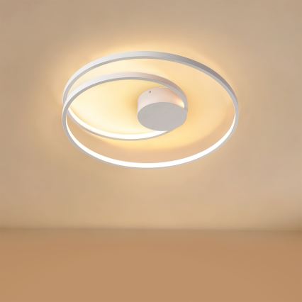 Brilagi - LED Stmívatelné stropní svítidlo TWISTER LED/48W/230V 3000-6000K pr. 50 cm bílá + dálkové ovládání
