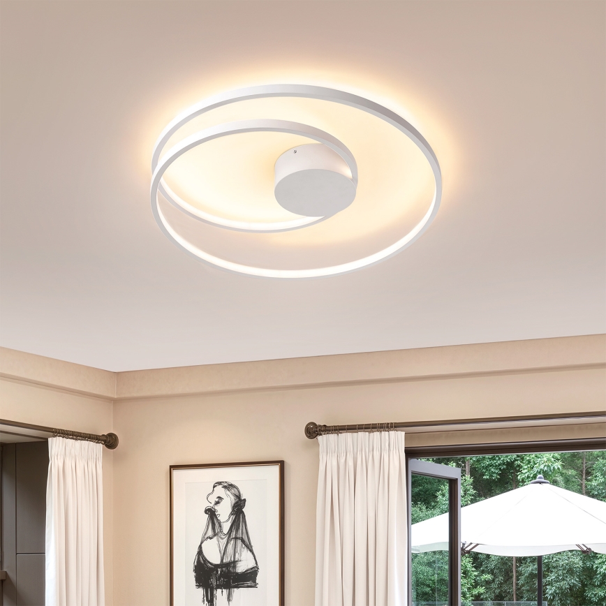 Brilagi - LED Stmívatelné stropní svítidlo TWISTER LED/48W/230V 3000-6000K pr. 50 cm bílá + dálkové ovládání