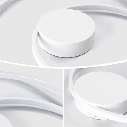 Brilagi - LED Stmívatelné stropní svítidlo TWISTER LED/48W/230V 3000-6000K pr. 50 cm bílá + dálkové ovládání