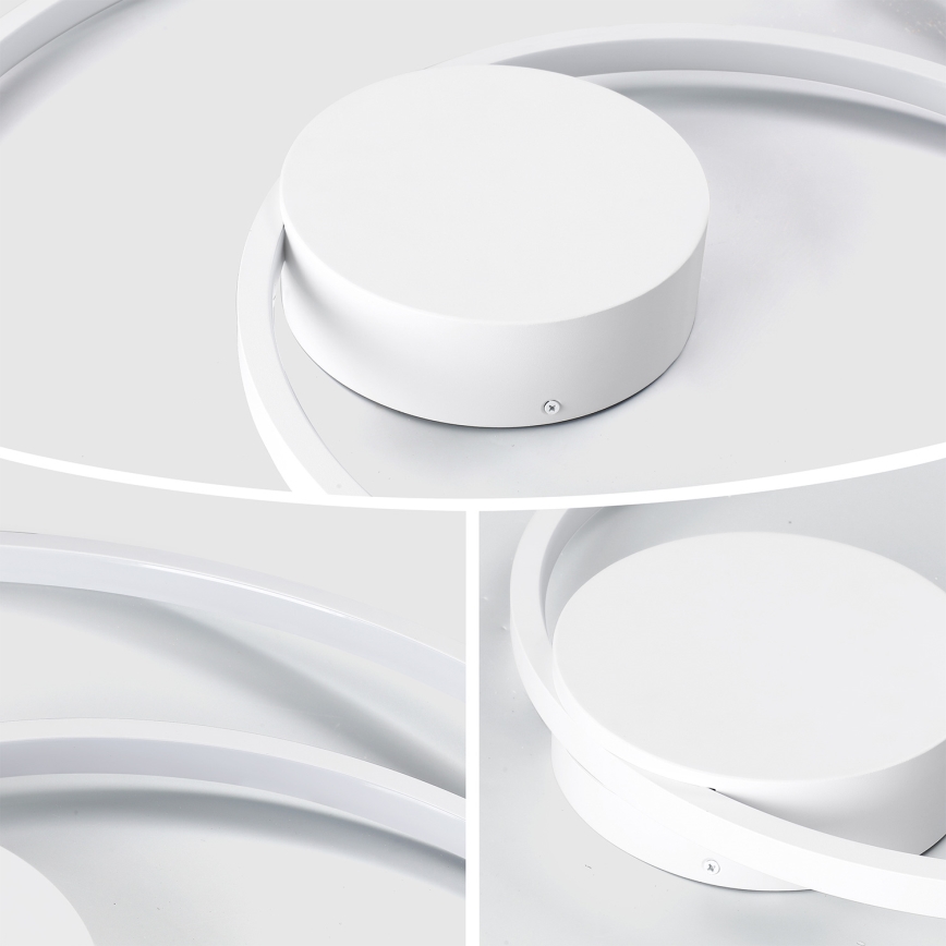 Brilagi - LED Stmívatelné stropní svítidlo TWISTER LED/48W/230V 3000-6000K pr. 50 cm bílá + dálkové ovládání