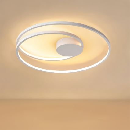 Brilagi - LED Stmívatelné stropní svítidlo TWISTER LED/75W/230V 3000-6000K pr. 70 cm bílá + dálkové ovládání