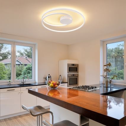 Brilagi - LED Stmívatelné stropní svítidlo TWISTER LED/75W/230V 3000-6000K pr. 70 cm bílá + dálkové ovládání