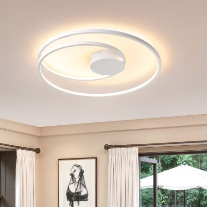 Brilagi - LED Stmívatelné stropní svítidlo TWISTER LED/75W/230V 3000-6000K pr. 70 cm bílá + dálkové ovládání