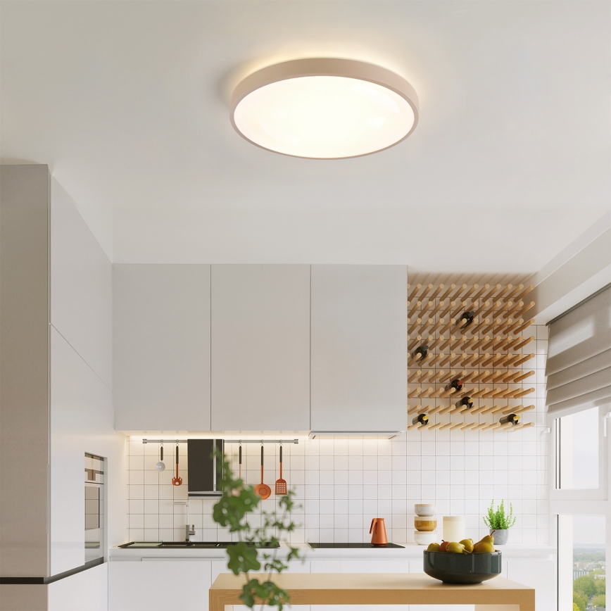 Brilagi - LED Stmívatelné stropní svítidlo GLASS POOL DOUBLE LED/48W/230V 3000-6000K pr. 40 cm béžová + dálkové ovládání