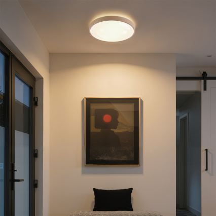 Brilagi - LED Stmívatelné stropní svítidlo GLASS POOL DOUBLE LED/48W/230V 3000-6000K pr. 40 cm béžová + dálkové ovládání