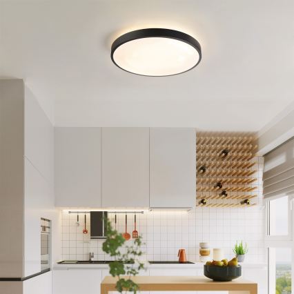 Brilagi - LED Stmívatelné stropní svítidlo GLASS POOL DOUBLE LED/48W/230V 3000-6000K 40 cm černá + dálkové ovládání