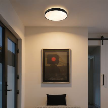 Brilagi - LED Stmívatelné stropní svítidlo GLASS POOL DOUBLE LED/48W/230V 3000-6000K 40 cm černá + dálkové ovládání
