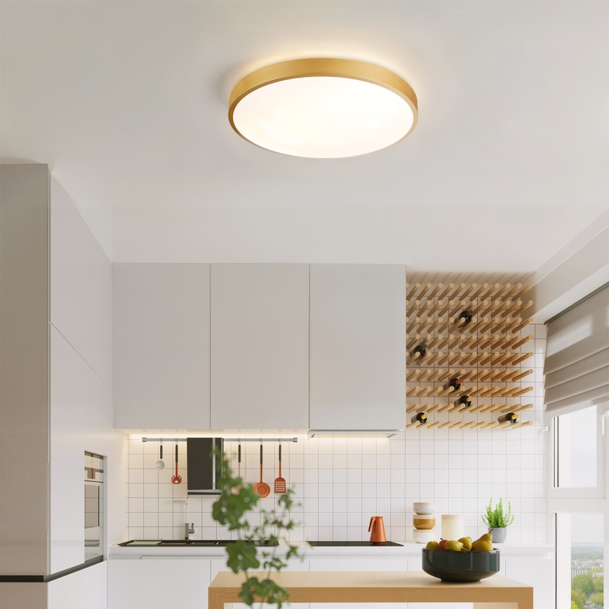 Brilagi - LED Stmívatelné stropní svítidlo GLASS POOL DOUBLE LED/48W/230V 3000-6000K 40 cm zlatá + dálkové ovládání