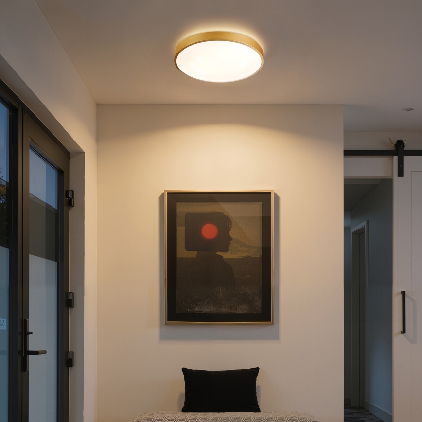 Brilagi - LED Stmívatelné stropní svítidlo GLASS POOL DOUBLE LED/48W/230V 3000-6000K 40 cm zlatá + dálkové ovládání