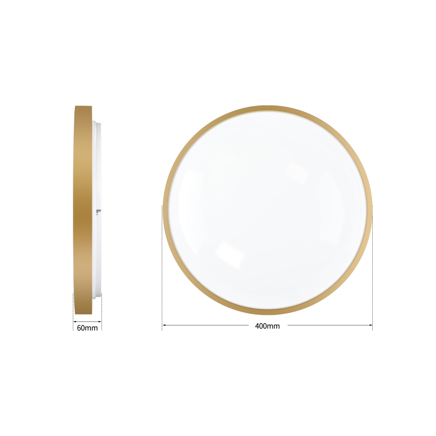 Brilagi - LED Stmívatelné stropní svítidlo GLASS POOL DOUBLE LED/48W/230V 3000-6000K 40 cm zlatá + dálkové ovládání