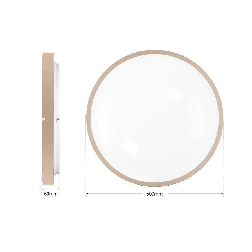 Brilagi - LED Stmívatelné stropní svítidlo GLASS POOL DOUBLE LED/60W/230V 3000-6000K 50 cm béžová + dálkové ovládání