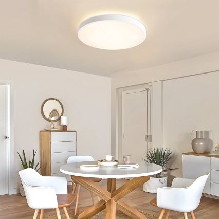 Brilagi - LED Stmívatelné stropní svítidlo GLASS POOL DOUBLE LED/60W/230V 3000-6000K 50 cm bílá + dálkové ovládání